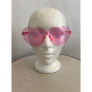 HEART SHAPED CLEAR FAUX SUNGLASSES UNISEX HALLOWEEN ONE SIZE